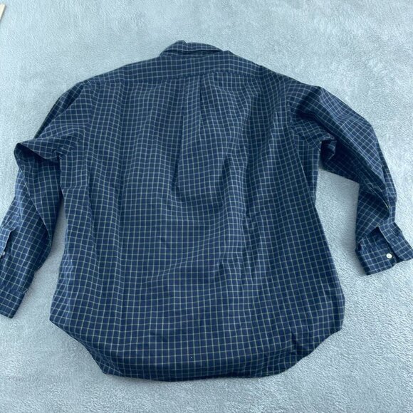 Ralph Lauren Blake Mens XL Checkered Long Sleeve Shirt 100% Two-Ply Cotton 4395 - Picture 2 of 7